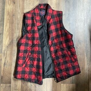 Pendleton Red and Black Checkered Men's Vest